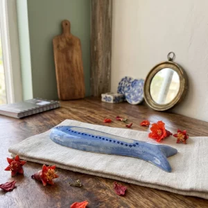 Blue Pottery Decorative Fish – Handmade Ceramic Wall Hanging  – Pack of 5