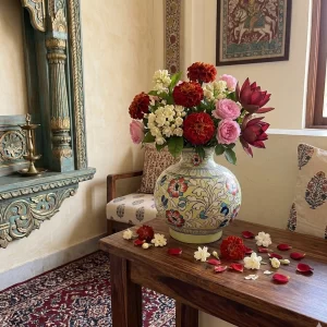 Blue pottery Decorative flower pot