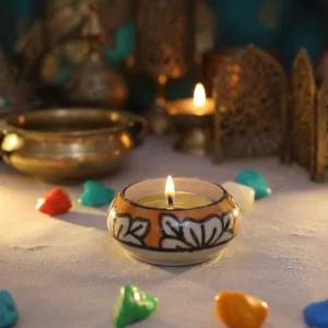 Ceramic Candle Stand – Decorative Candle Holder for Home Decor